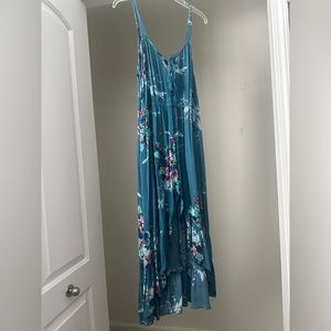 Summer Flower Dress, asymmetrical, L